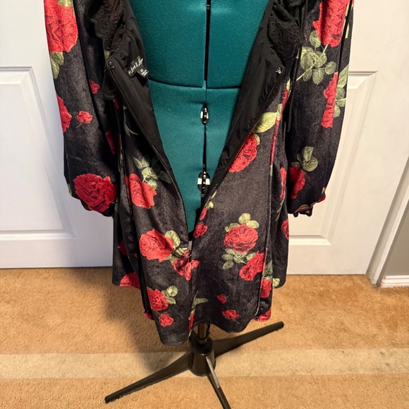 For Love & Lemons Yara Rose Velour Mini Dress Size 2X - Picture 12 of 16